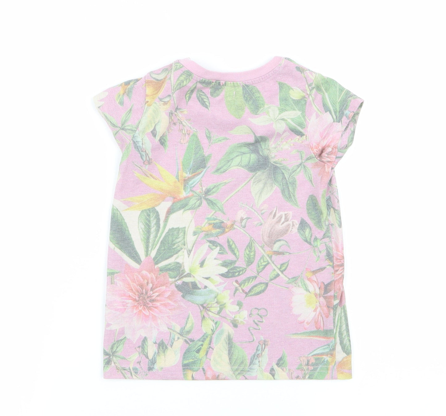 NEXT Girls Multicoloured Floral  Basic T-Shirt Size 3 Years