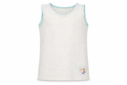 Front view of Marks & Spencer girls’ white basic tank, size 6-7, years