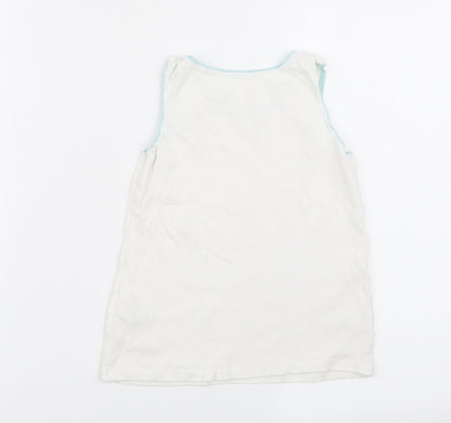 Back view of Marks & Spencer girls’ white basic tank, size 6-7, years