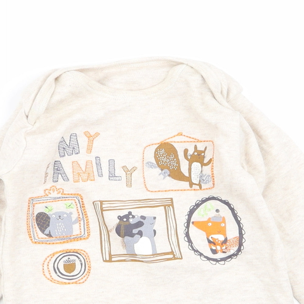 Nutmeg Boys Beige   Babygrow One-Piece Size 12-18 Months