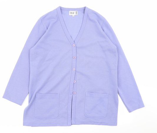 tigi Womens Blue   Cardigan Jumper Size 10