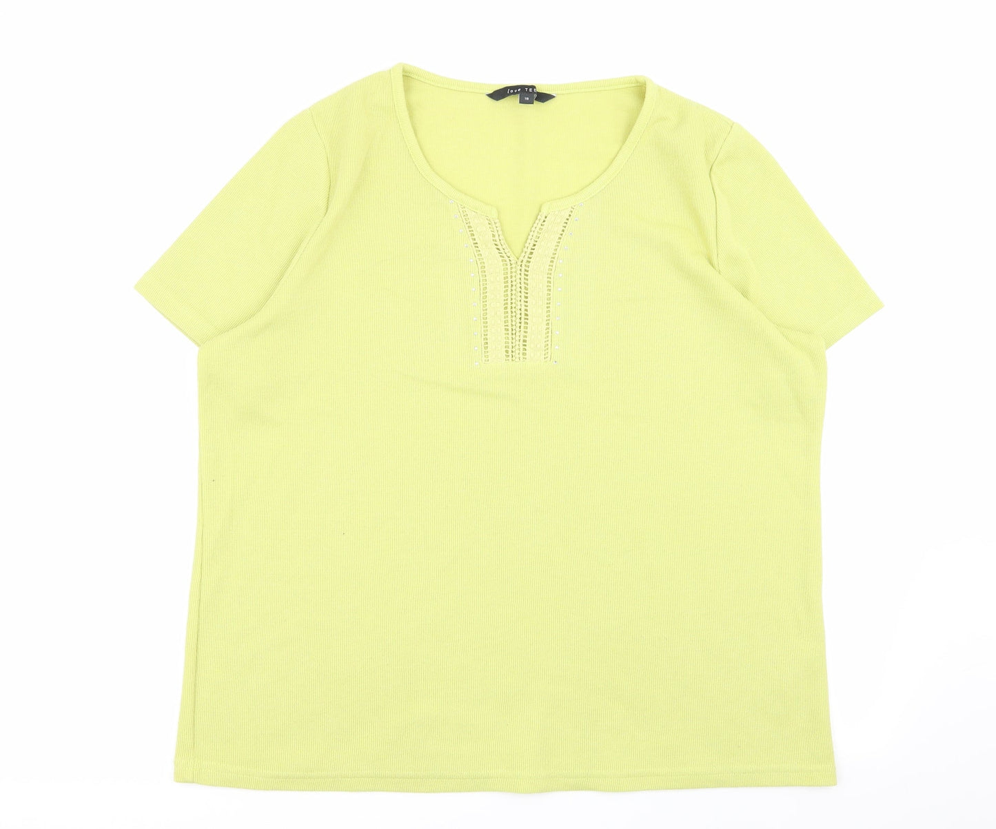 love tees Womens Green   Basic T-Shirt Size 18