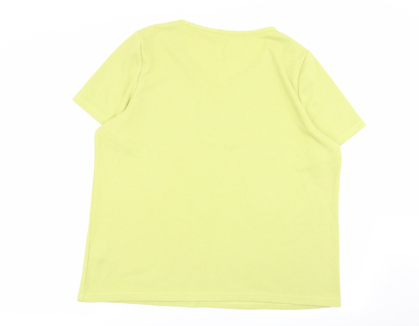 love tees Womens Green   Basic T-Shirt Size 18