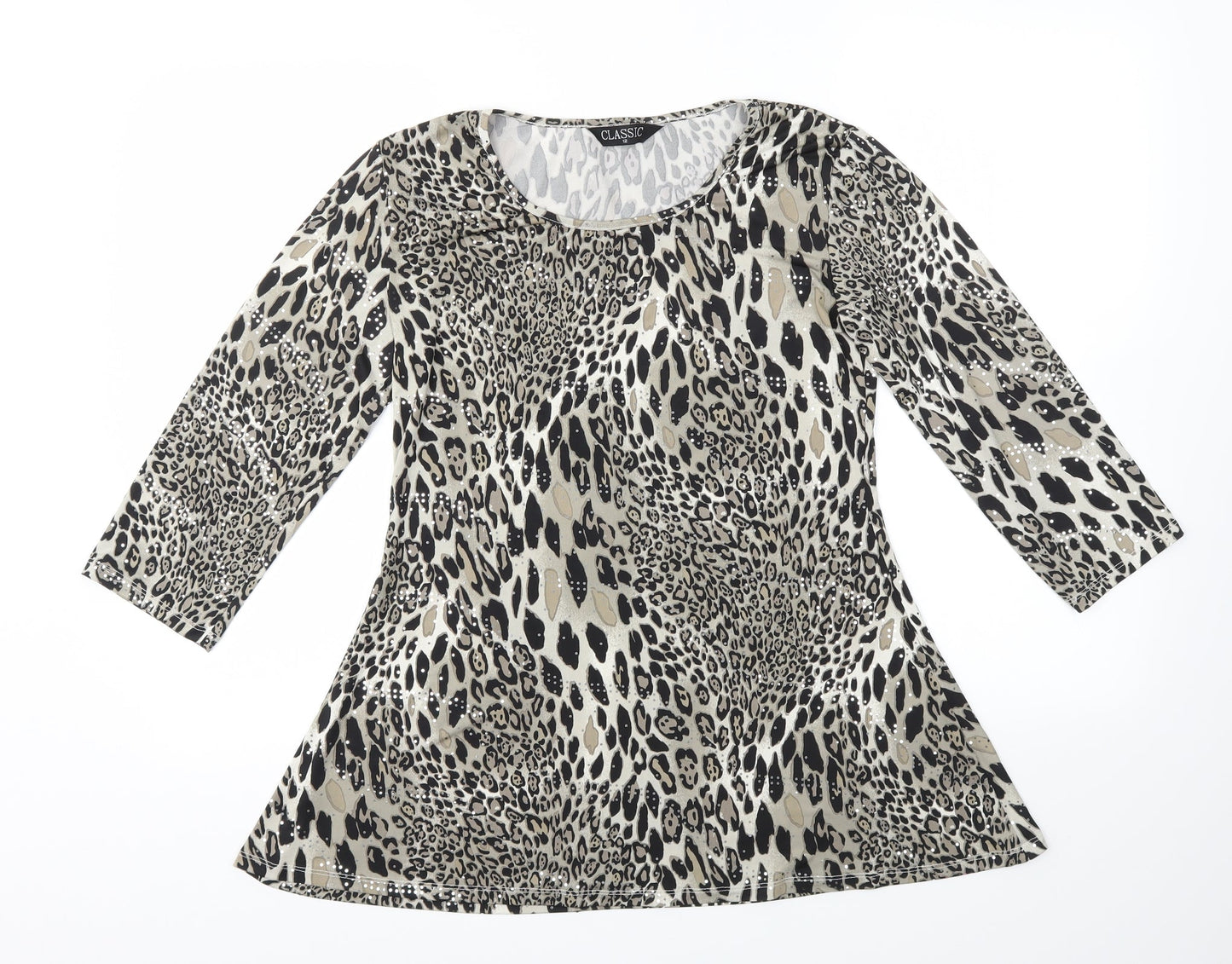 Classic Womens Multicoloured Animal Print  Basic T-Shirt Size 12