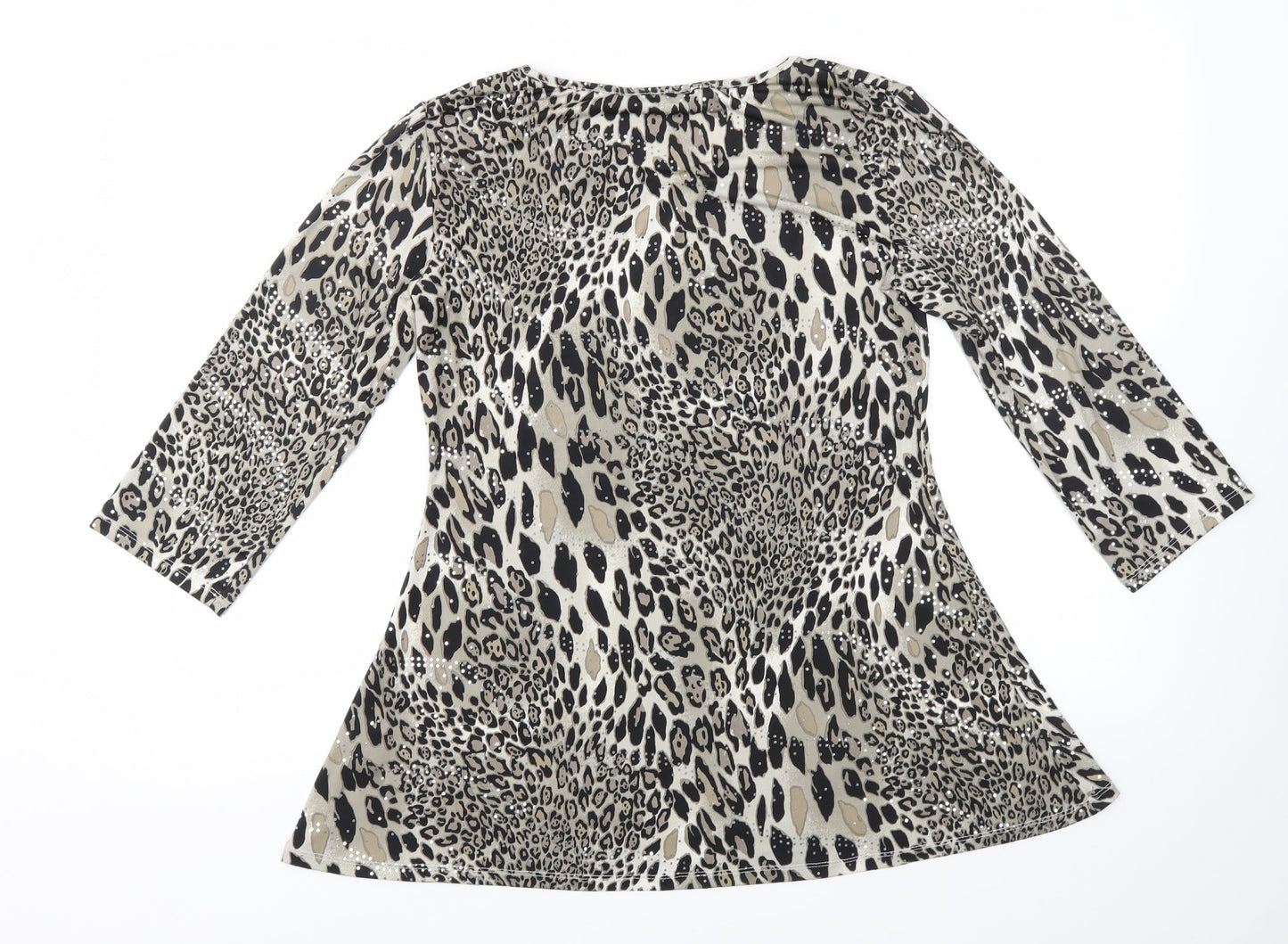 Classic Womens Multicoloured Animal Print  Basic T-Shirt Size 12