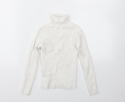 Additional front view of Next girls’ white basic t-shirt, size 6, years