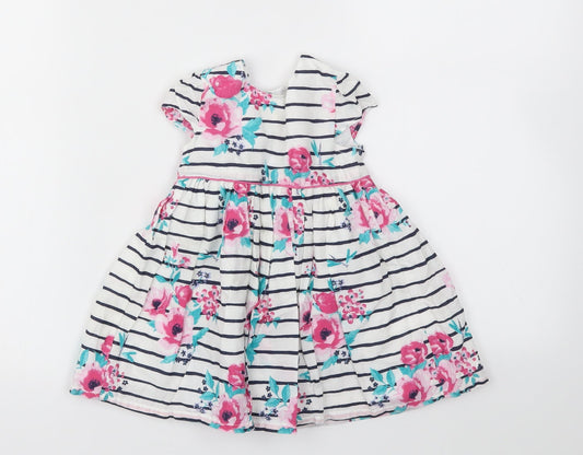 George Girls Multicoloured Striped  Fit & Flare  Size 6-9 Months