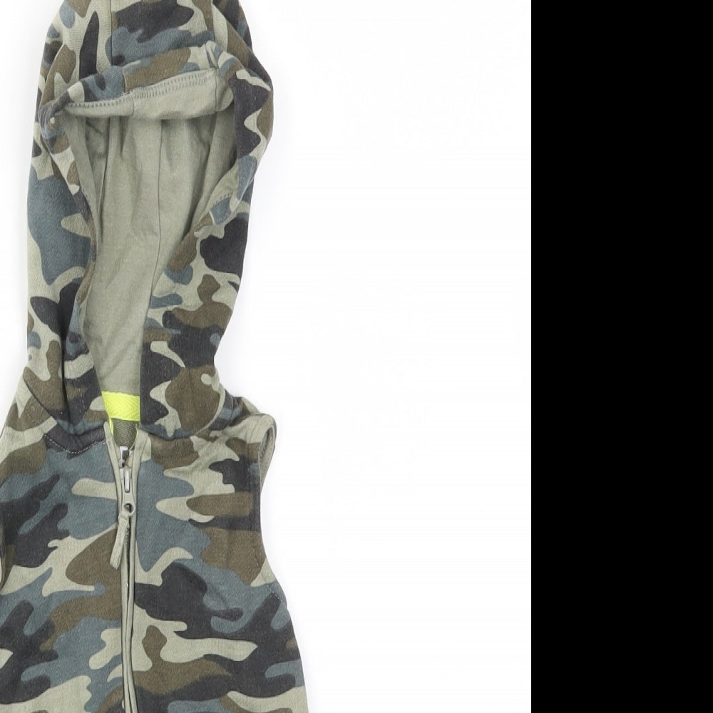 F&F Boys Green Camouflage  Dungaree One-Piece Size 3-6 Months