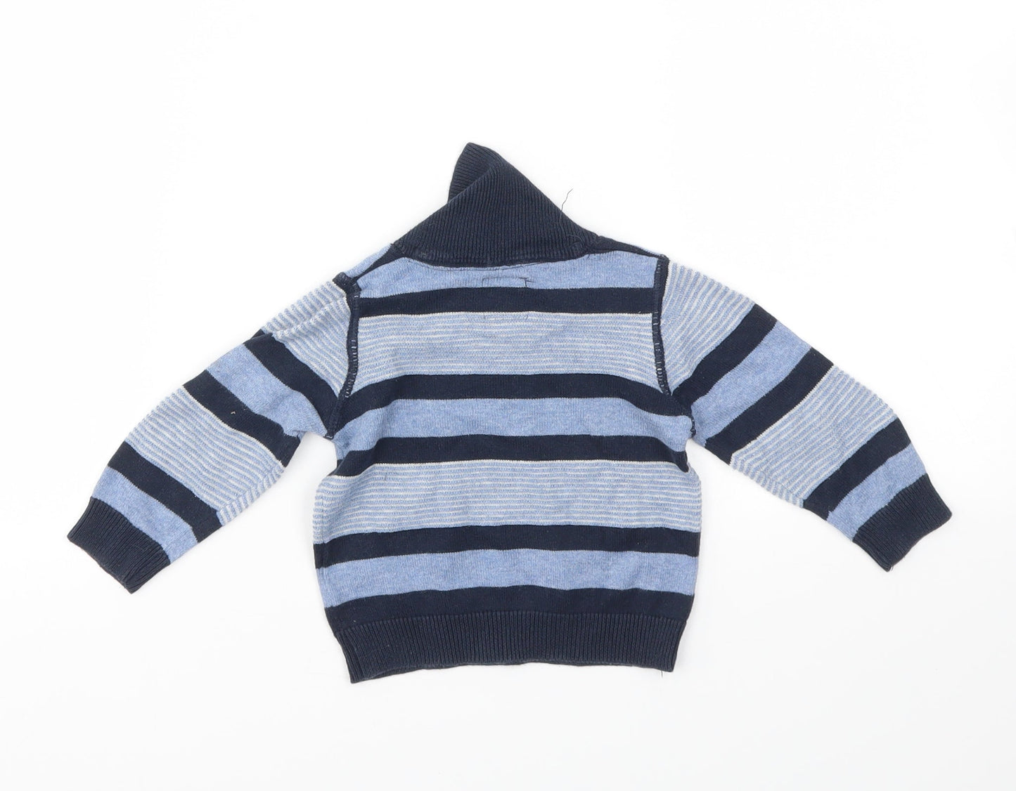 Earlydays Boys Blue Striped  Pullover Jumper Size 0-3 Months