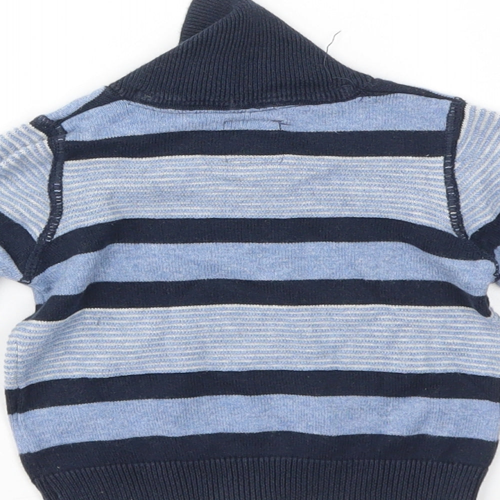 Earlydays Boys Blue Striped  Pullover Jumper Size 0-3 Months