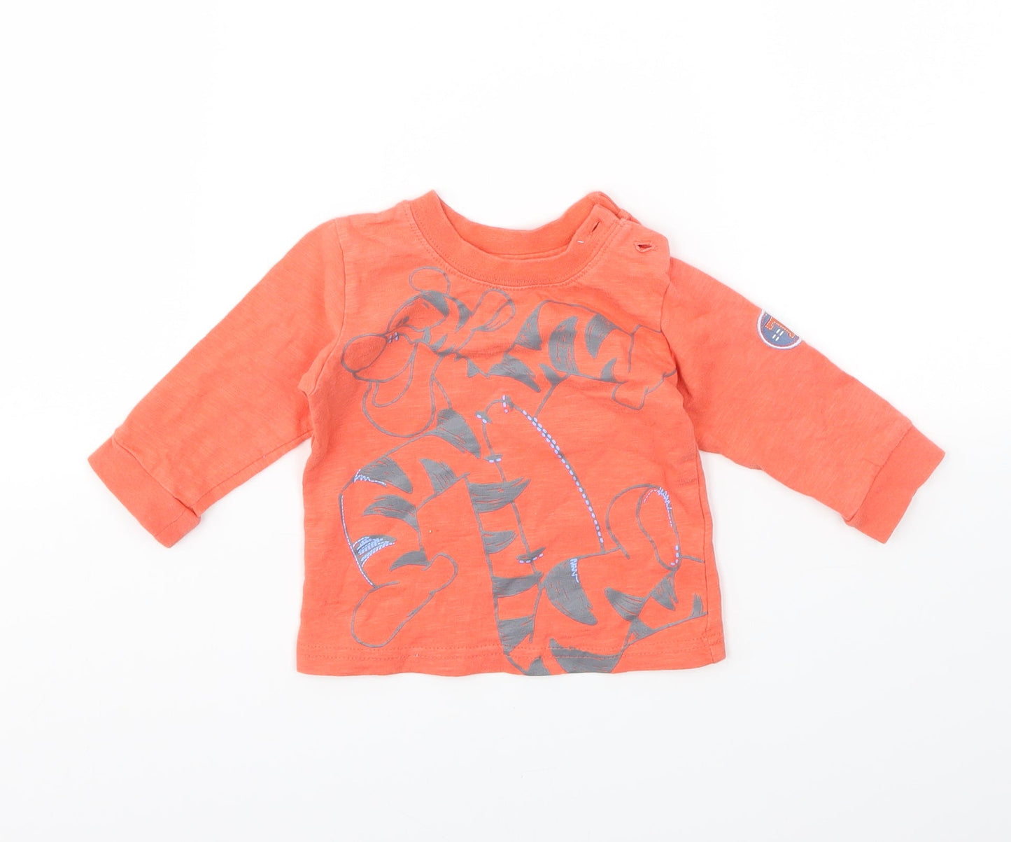 George Girls Red Animal Print  Basic T-Shirt Size 3-6 Months