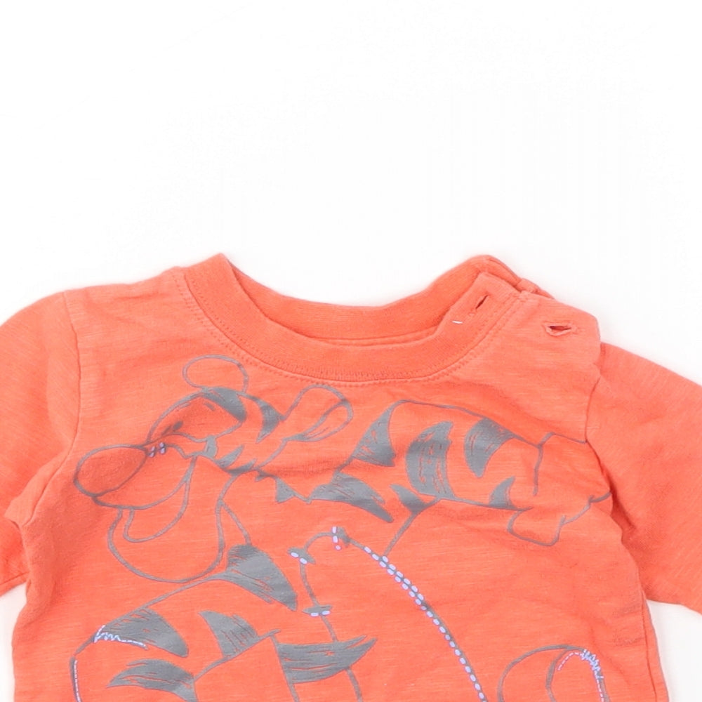 George Girls Red Animal Print  Basic T-Shirt Size 3-6 Months