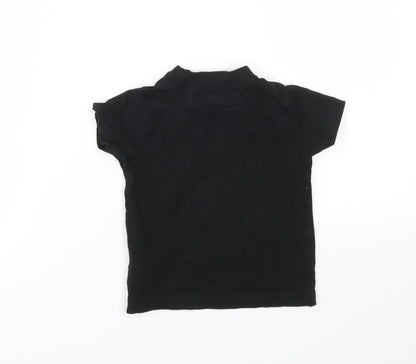 Back view of Next girls’ black basic t-shirt, size 6-9, months