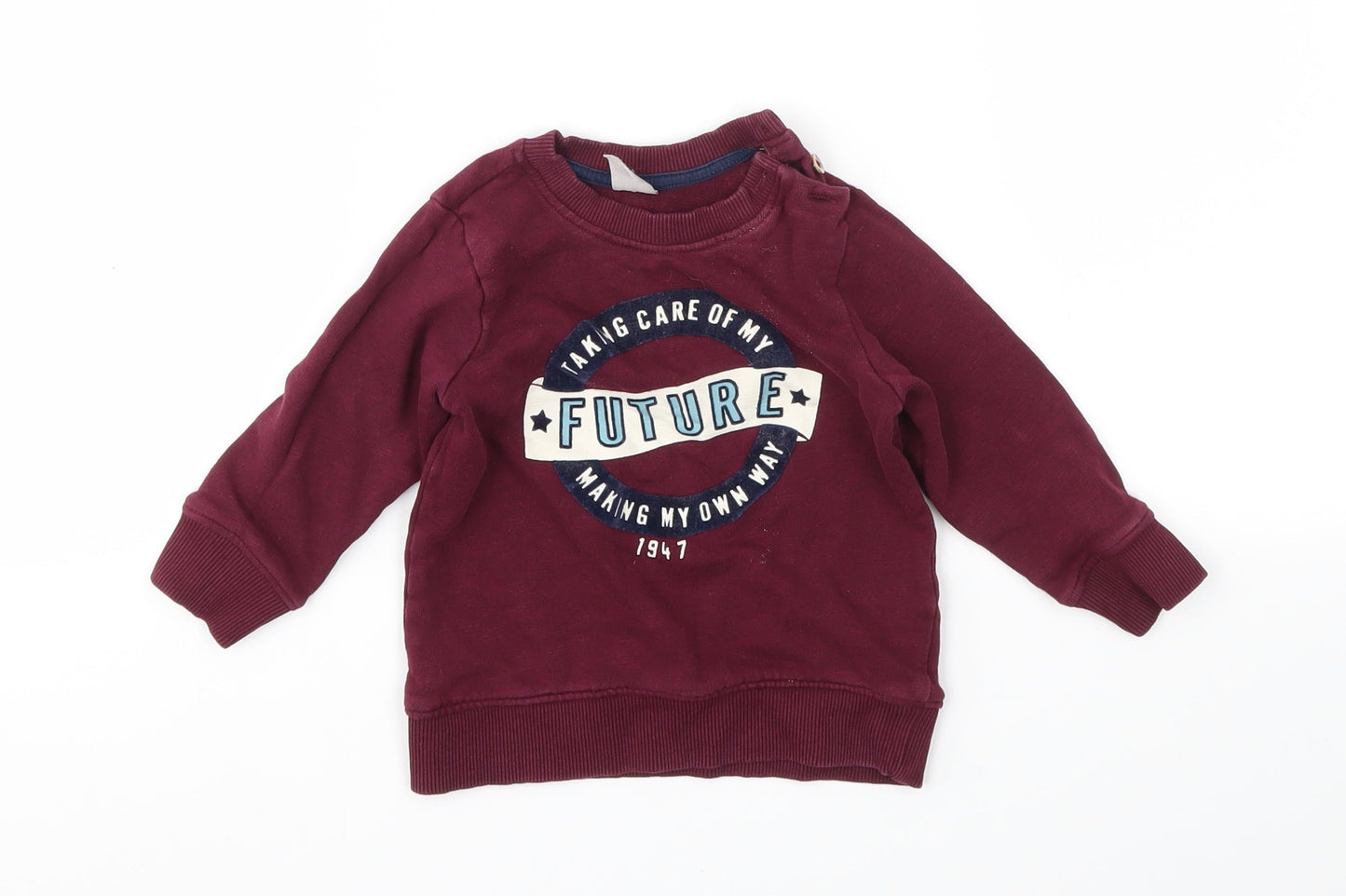 H&M Boys Purple   Pullover Jumper Size 12-18 Months