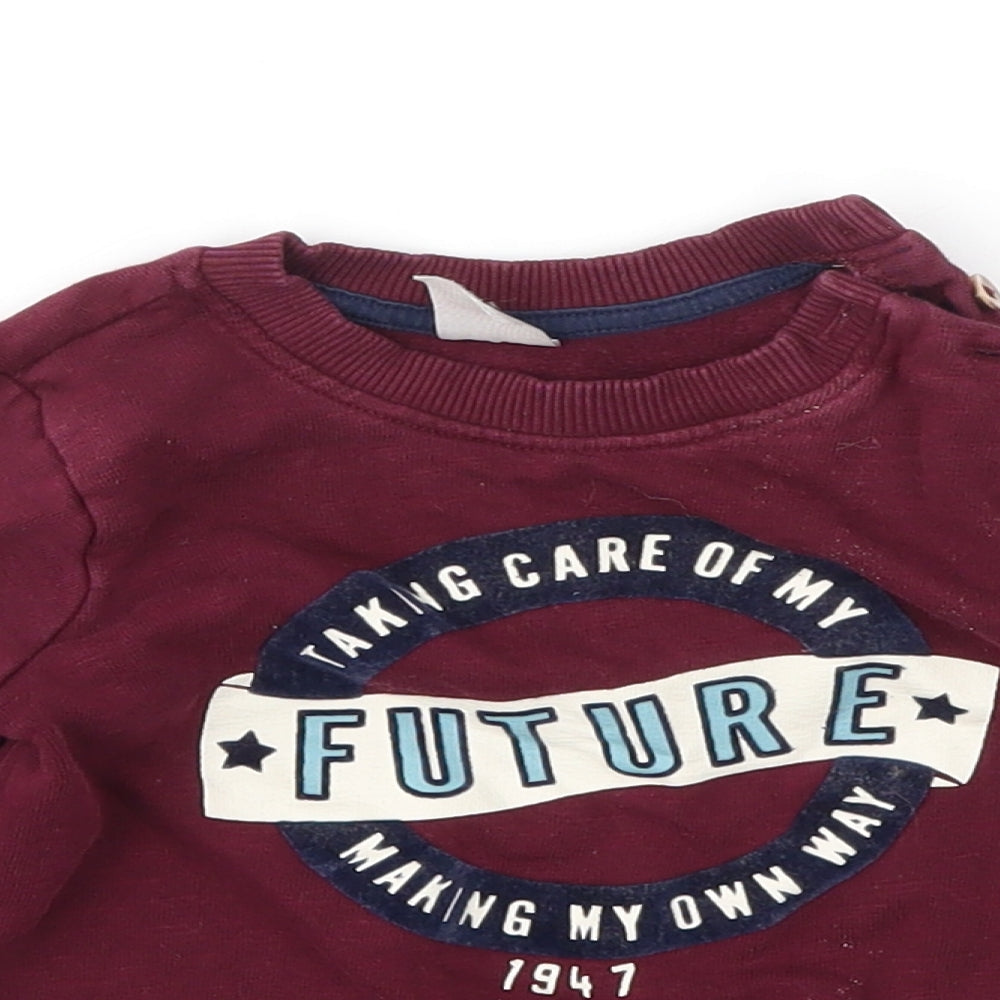 H&M Boys Purple   Pullover Jumper Size 12-18 Months