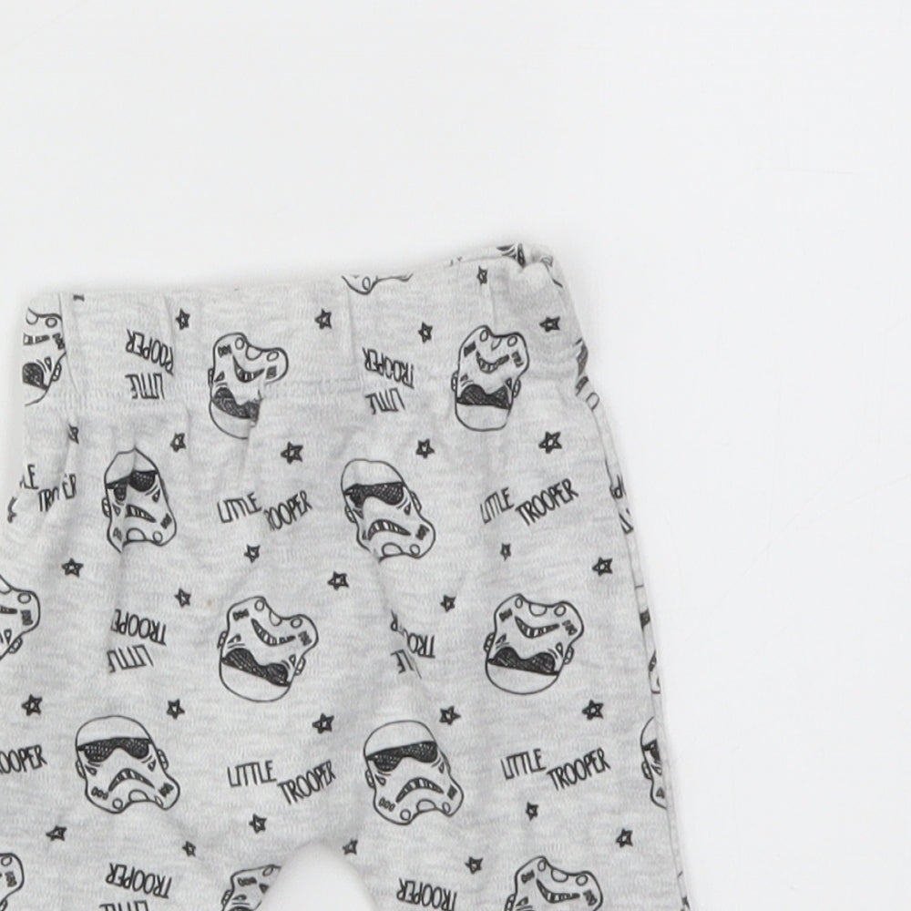 Star Wars Boys Grey Geometric  Capri Leggings Size 0-3 Months