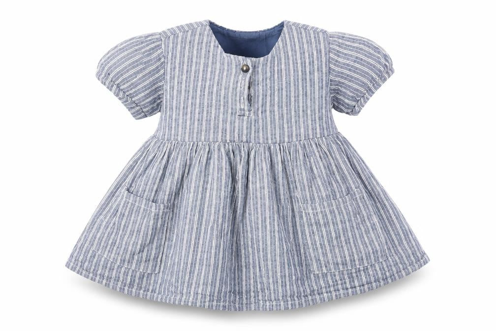 H&M Girls Blue Striped  Fit & Flare  Size 6-9 Months