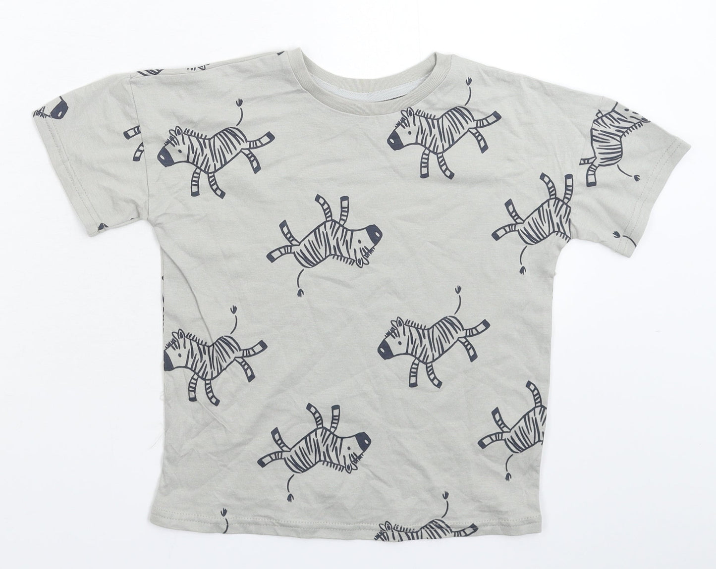 George Boys Grey   Basic T-Shirt Size 5-6 Years