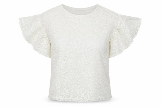 Atmosphere Womens White  Lace Basic Blouse Size 4