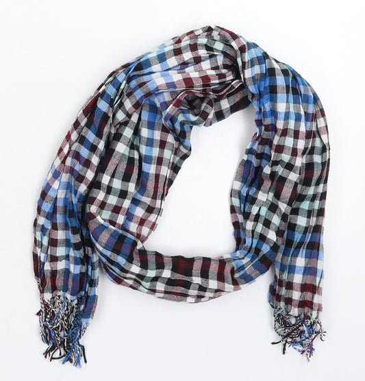 H&M Womens Multicoloured Check Knit  Scarf