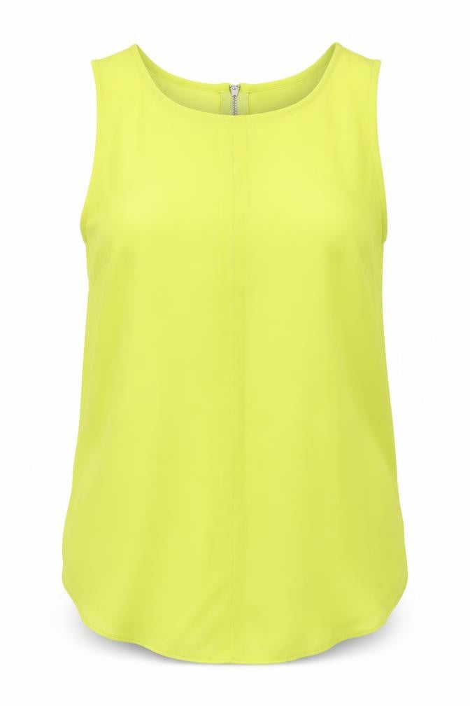 Atmosphere Womens Yellow  Satin Basic Tank Size 12