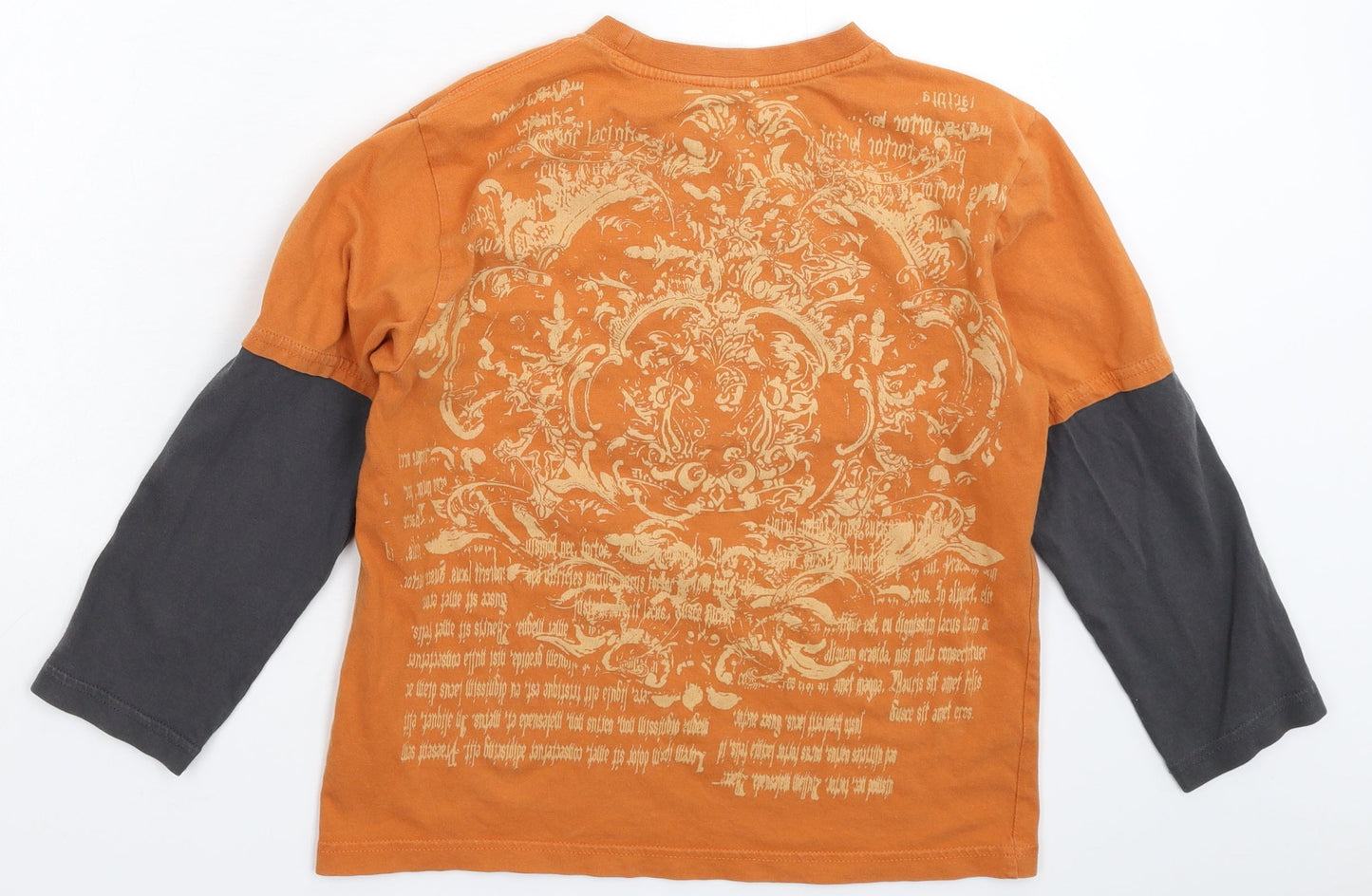 Backflips Boys Orange   Basic T-Shirt Size 9-10 Years