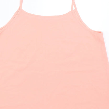 Peacocks Womens Pink   Basic Tank Size 14