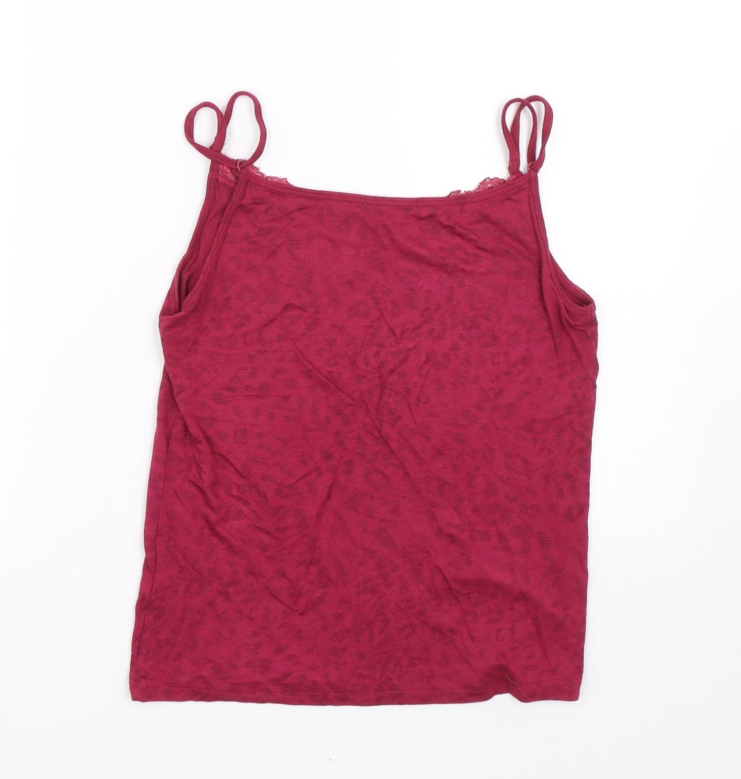 Htown Womens Pink Animal Print  Basic Tank Size S