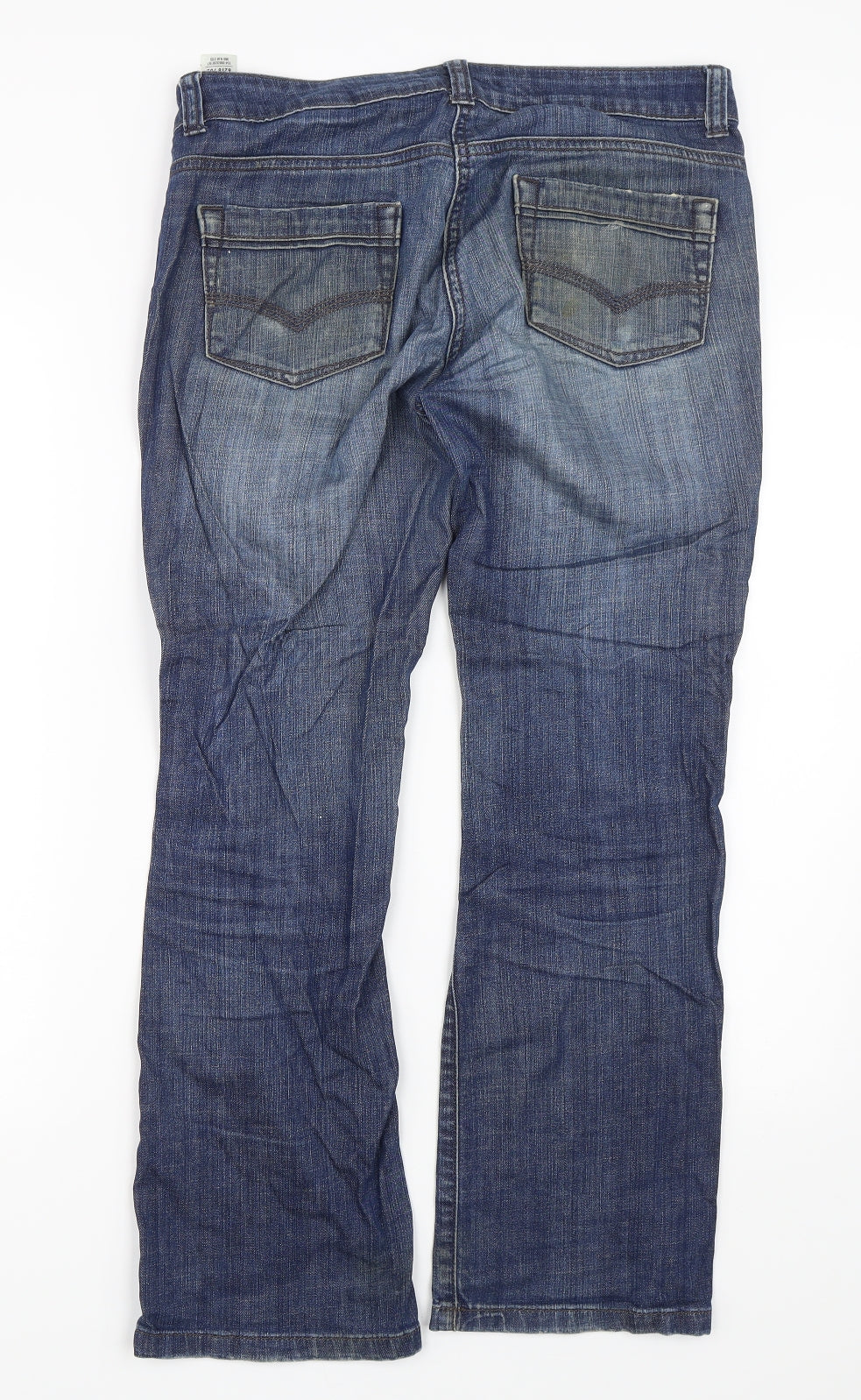 Preloved M&S Womens Blue  Denim Straight Jeans Size 10 L27 in - Back