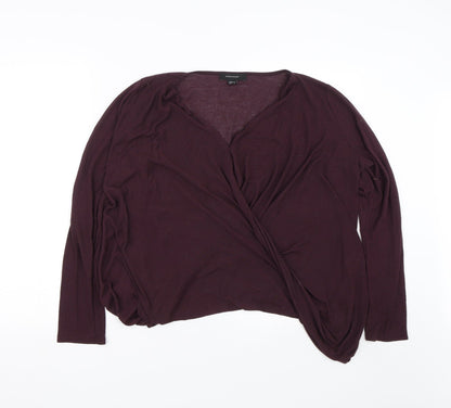 Additional front view of Atmosphere women’s purple basic t-shirt, size UK 12