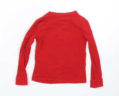 Preloved Character.com Boys Red   Basic T-Shirt Size 4 Years  - Cars - Back