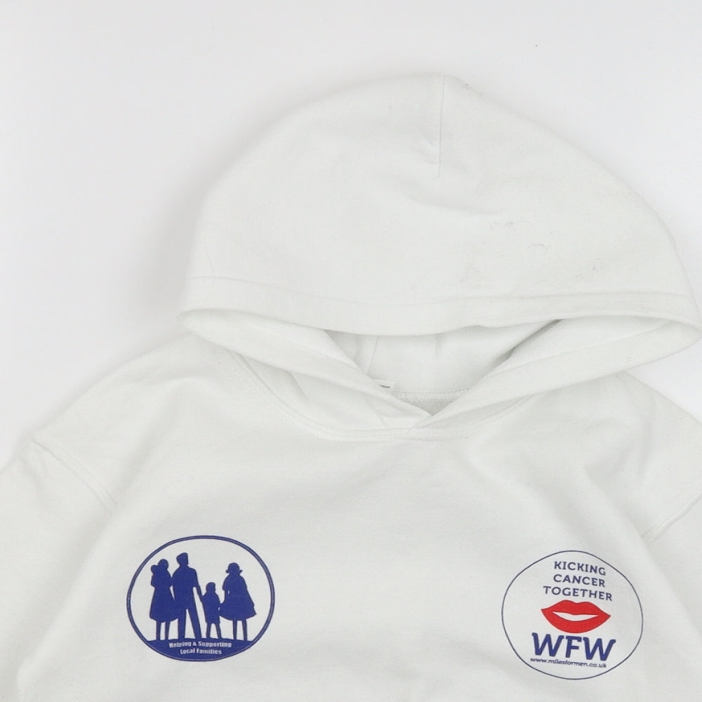 Gildan Girls White   Pullover Hoodie Size 5 Years  - Walk for Women