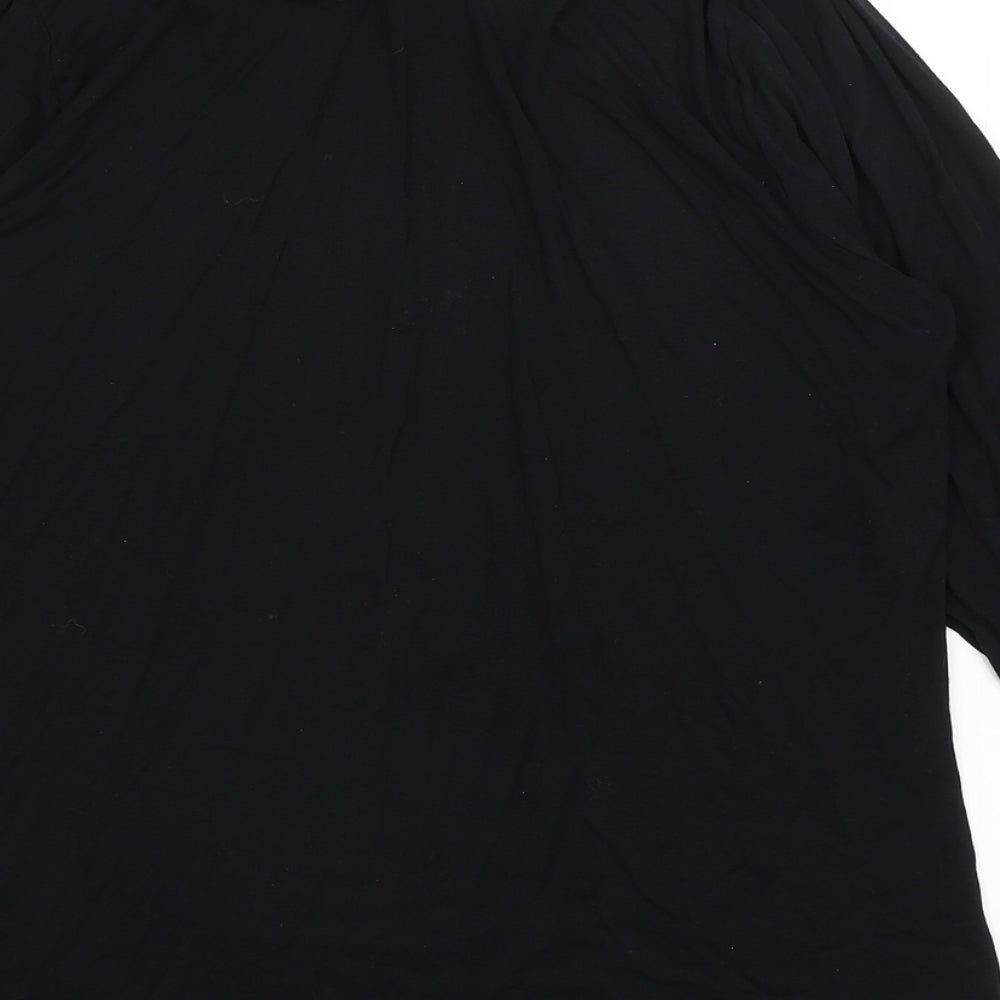 M&S Womens Black   Basic T-Shirt Size 14
