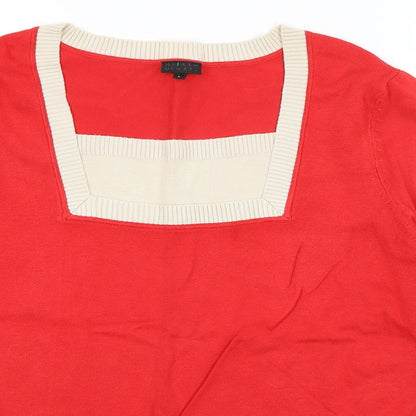 Preloved HIJKLM Womens Red   Pullover Jumper Size L - Detail