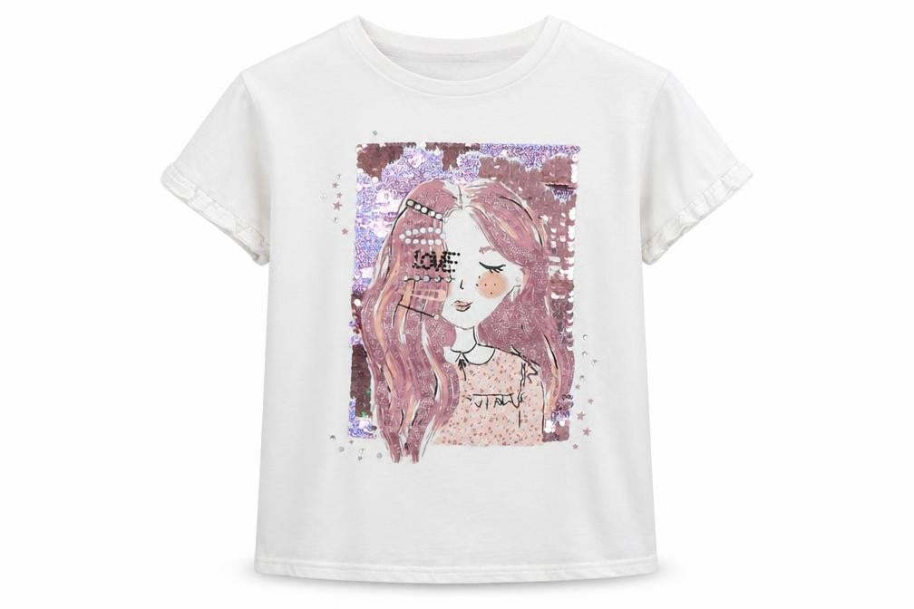 George Girls White   Basic T-Shirt Size 10-11 Years