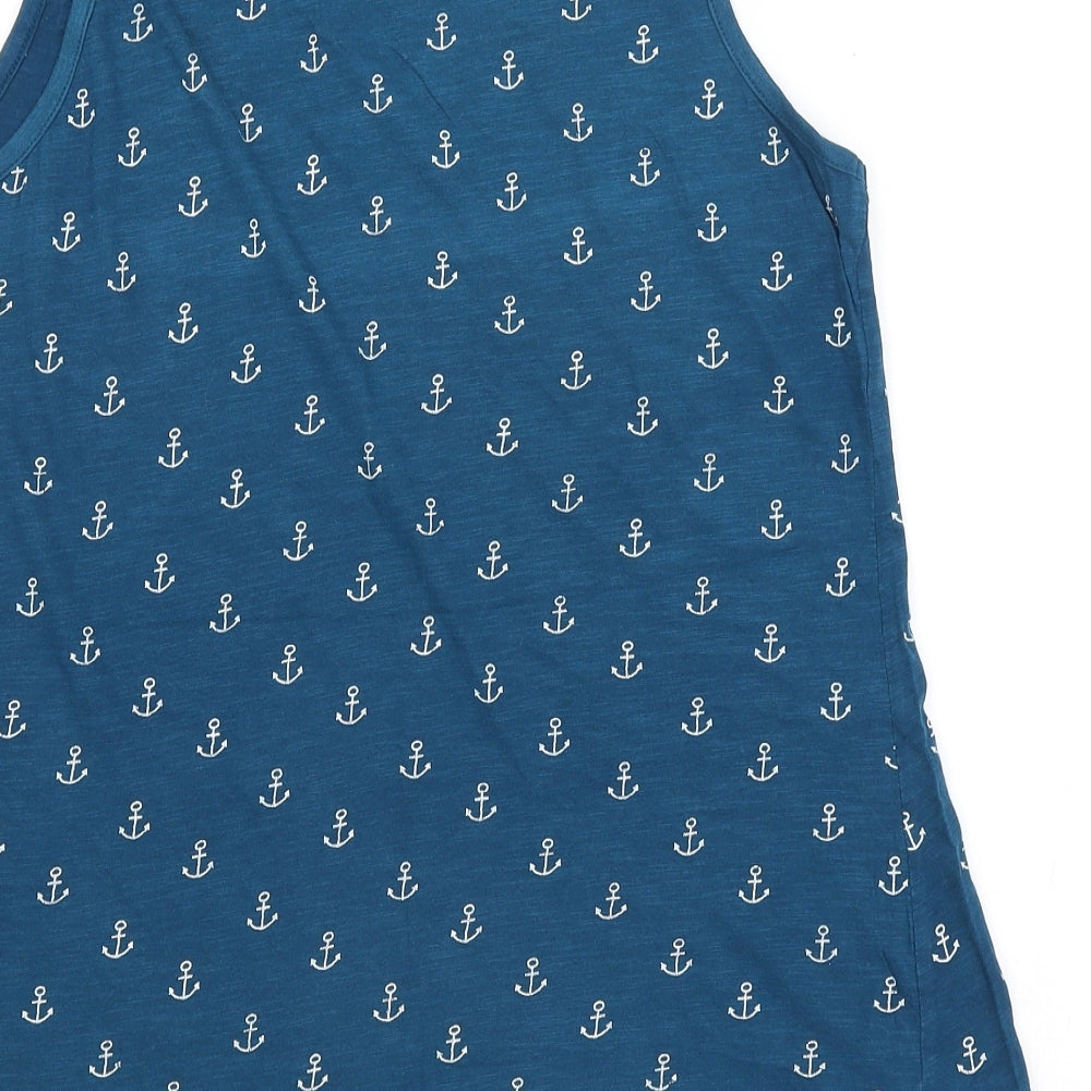 Avenue Womens Blue   Basic Tank Size 16  - Anchors