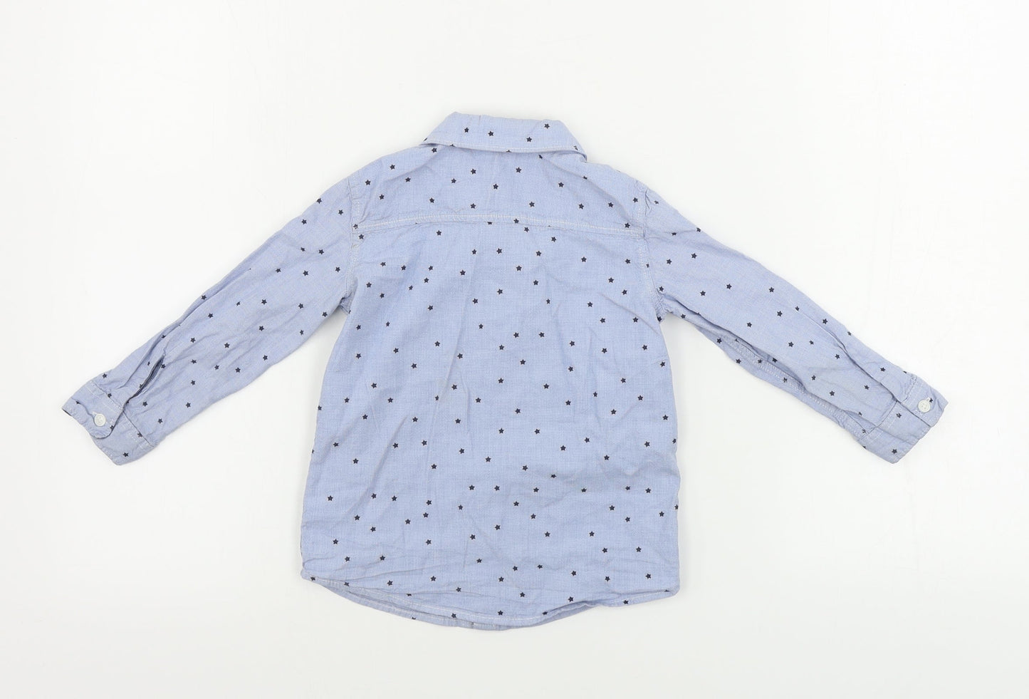 H&M  Boys Blue   Basic Button-Up Size 2 Years  - Star pattern