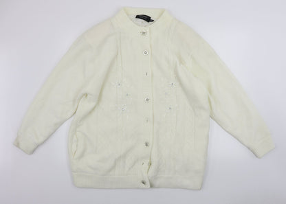 Reflect  Womens Ivory   Cardigan Jumper Size XL