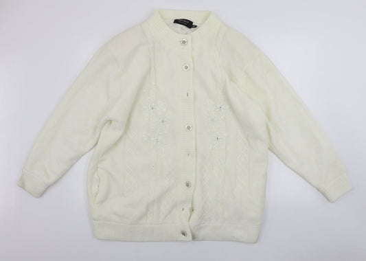 Reflect  Womens Ivory   Cardigan Jumper Size XL