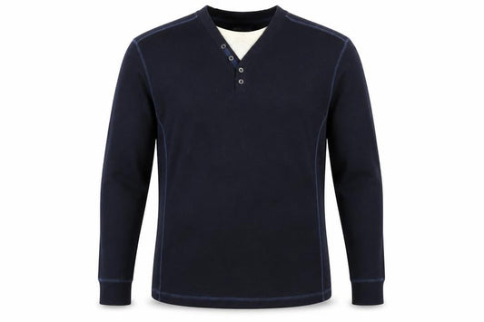 Front view of Easy men’s blue jumper, size 2XL