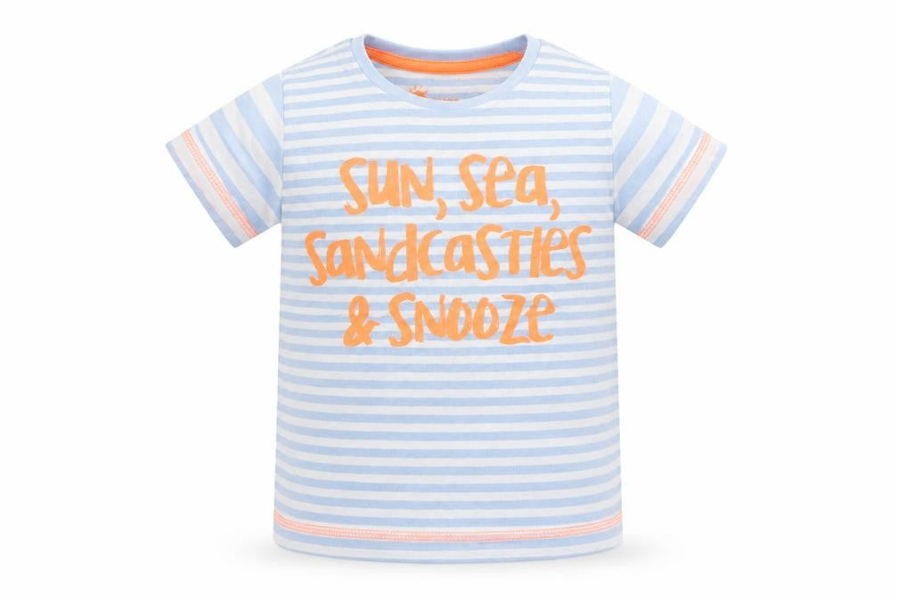 Preworn  Boys Blue Striped  Camisole T-Shirt Size 18-24 Months