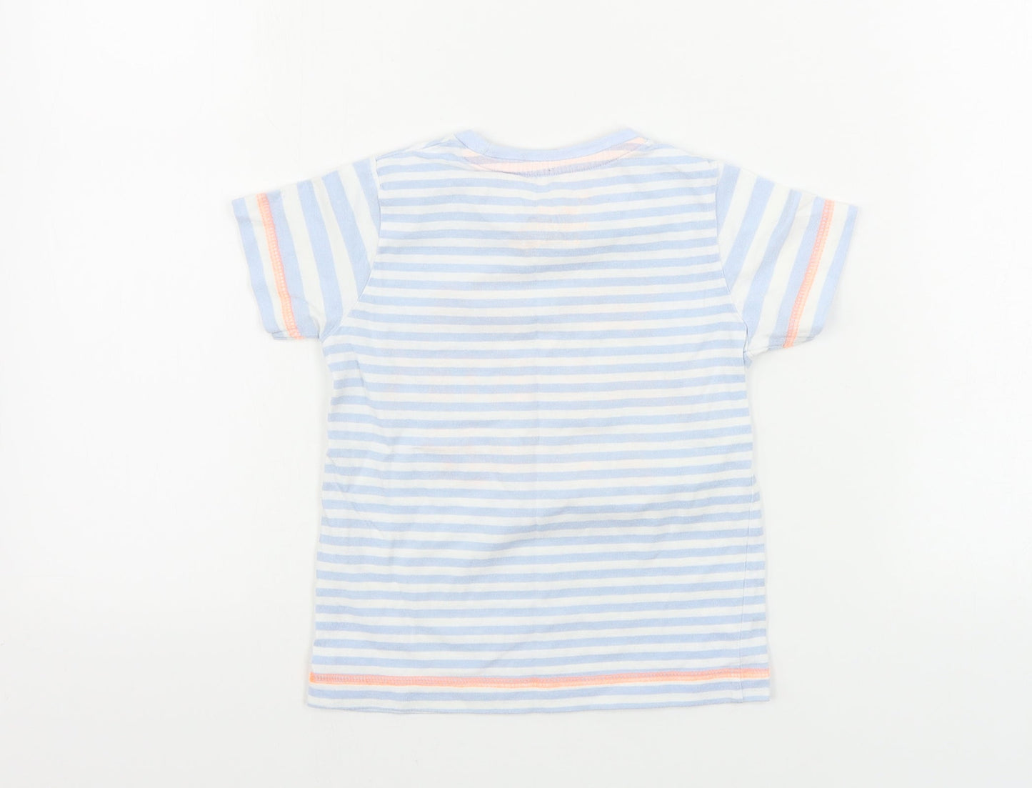 Preworn  Boys Blue Striped  Camisole T-Shirt Size 18-24 Months