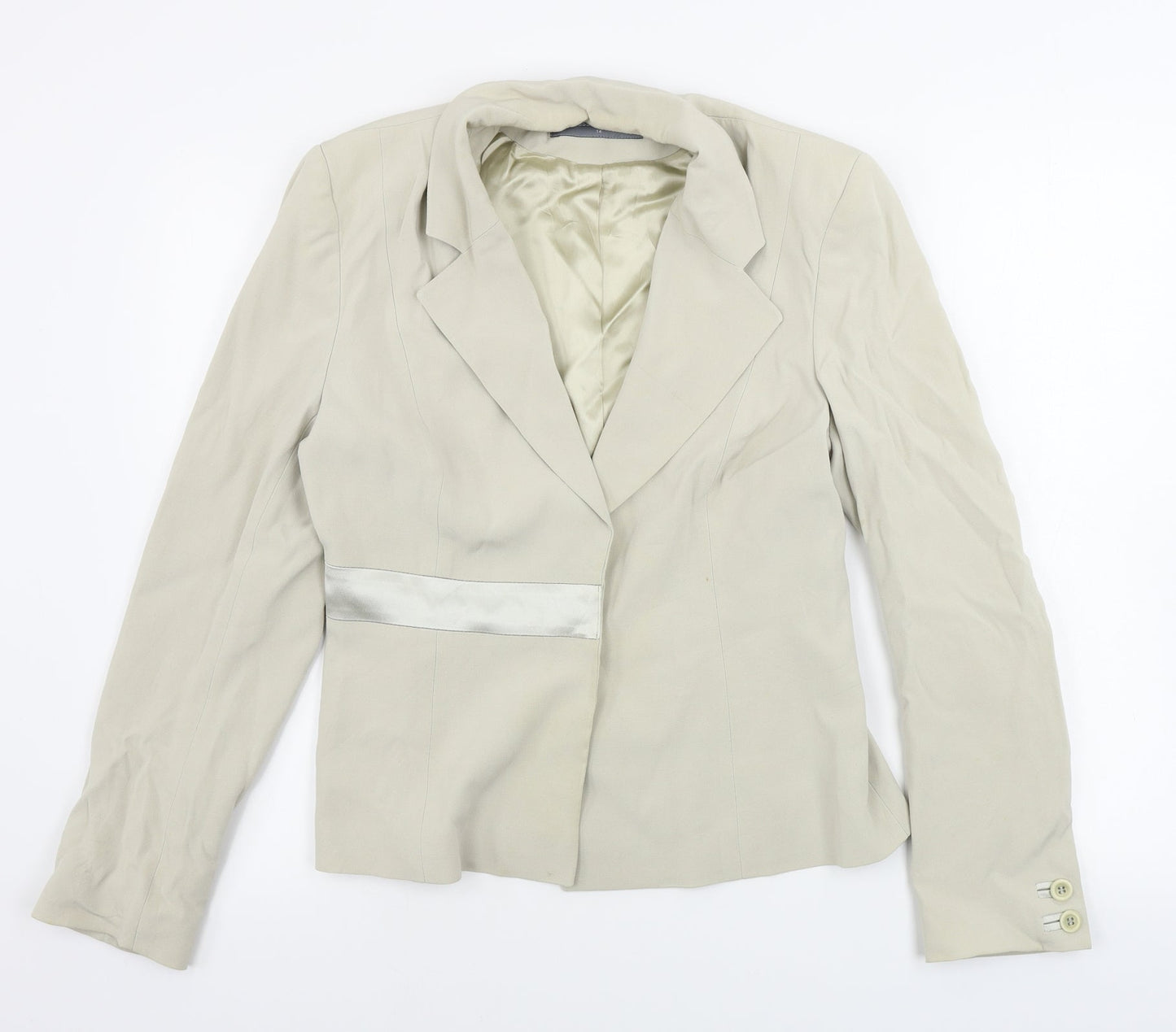 press&bastyan  Womens Beige   Jacket Blazer Size 14