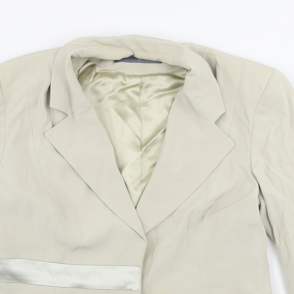 press&bastyan  Womens Beige   Jacket Blazer Size 14