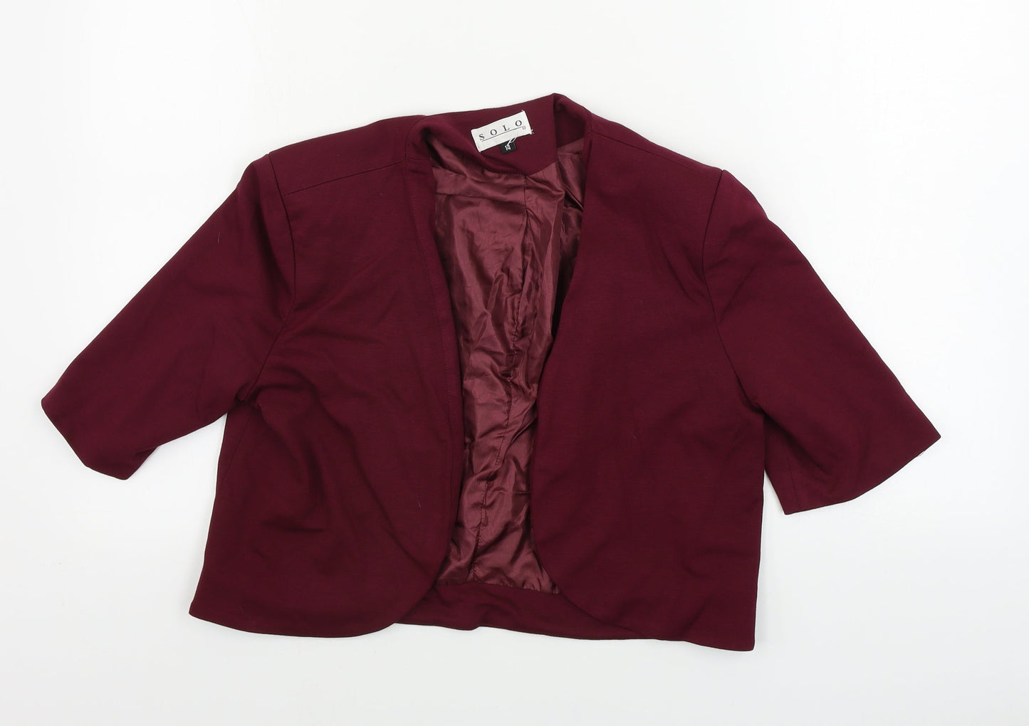 Solo  Womens Purple   Jacket Blazer Size 14