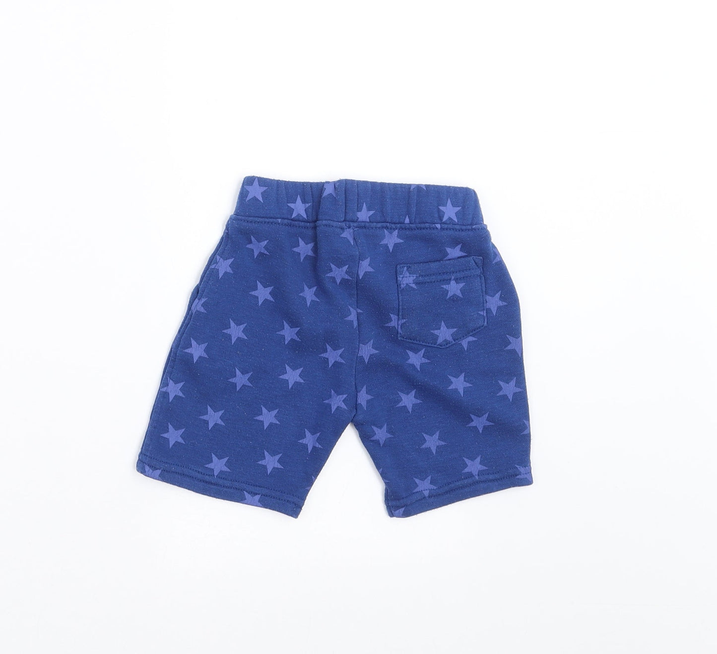 Primark Boys Blue Geometric   Trousers Size 12-18 Months  - star pattern shorts