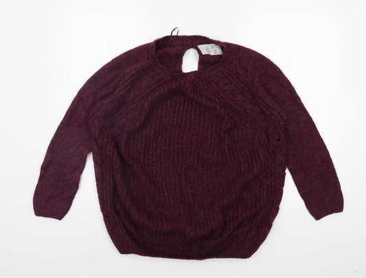 New Look Womens Purple   Pullover Jumper Size M
