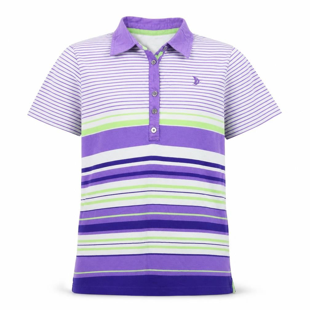 Dash Mens Purple Striped   Polo Size 16
