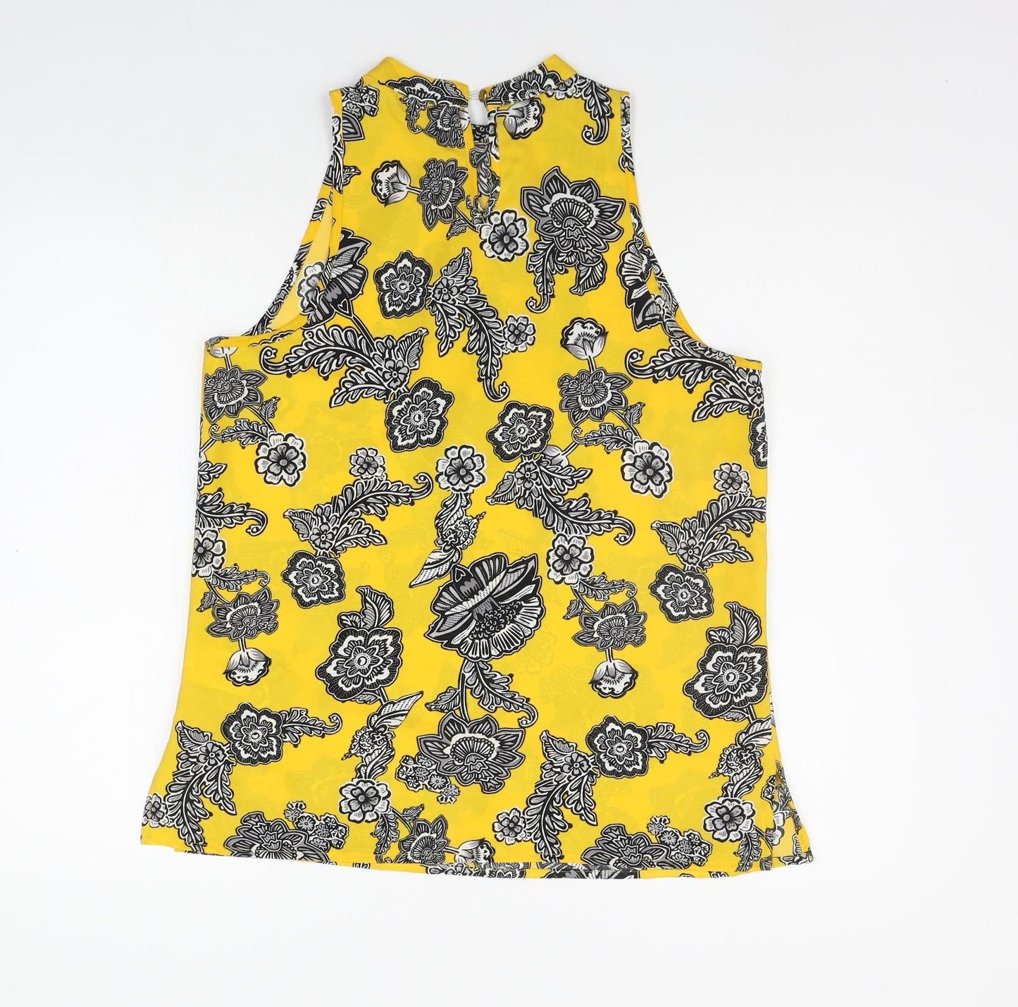 Peacocks Womens Yellow Floral  Basic Blouse Size 12