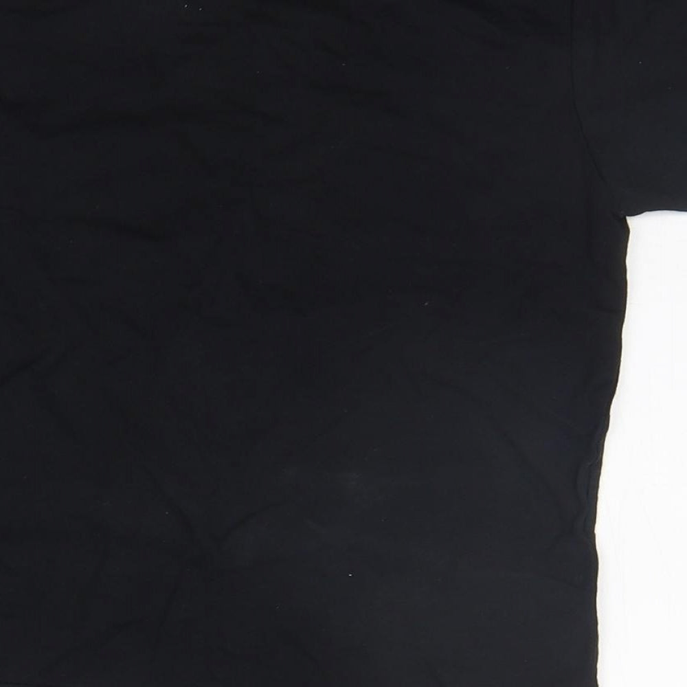 Gildan Girls Black   Basic T-Shirt Size S